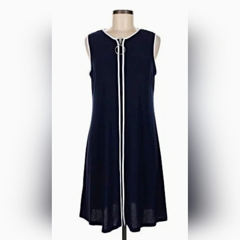 Everliliy Chic Black Dress with White Accents Brand New With Tags